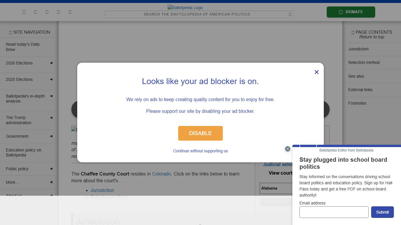Chaffee County Court, Colorado - Ballotpedia