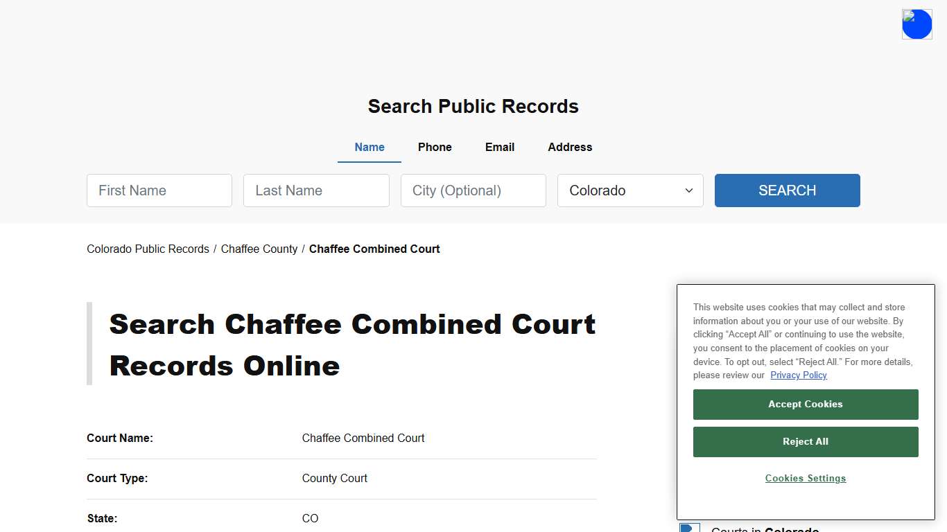 Chaffee Combined Court - Chaffee - Colorado - TPI